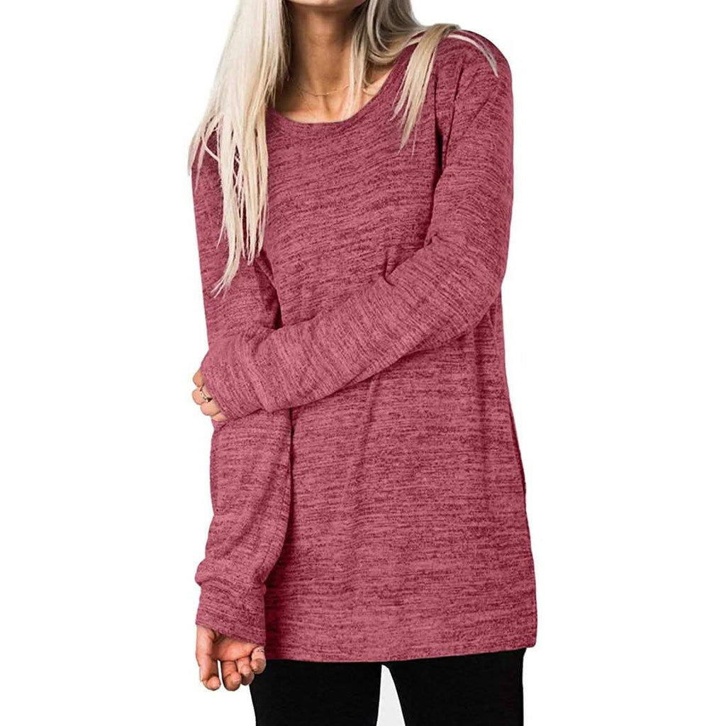 Sweat-shirts décontractés à manches longues et coupe ample pour femme