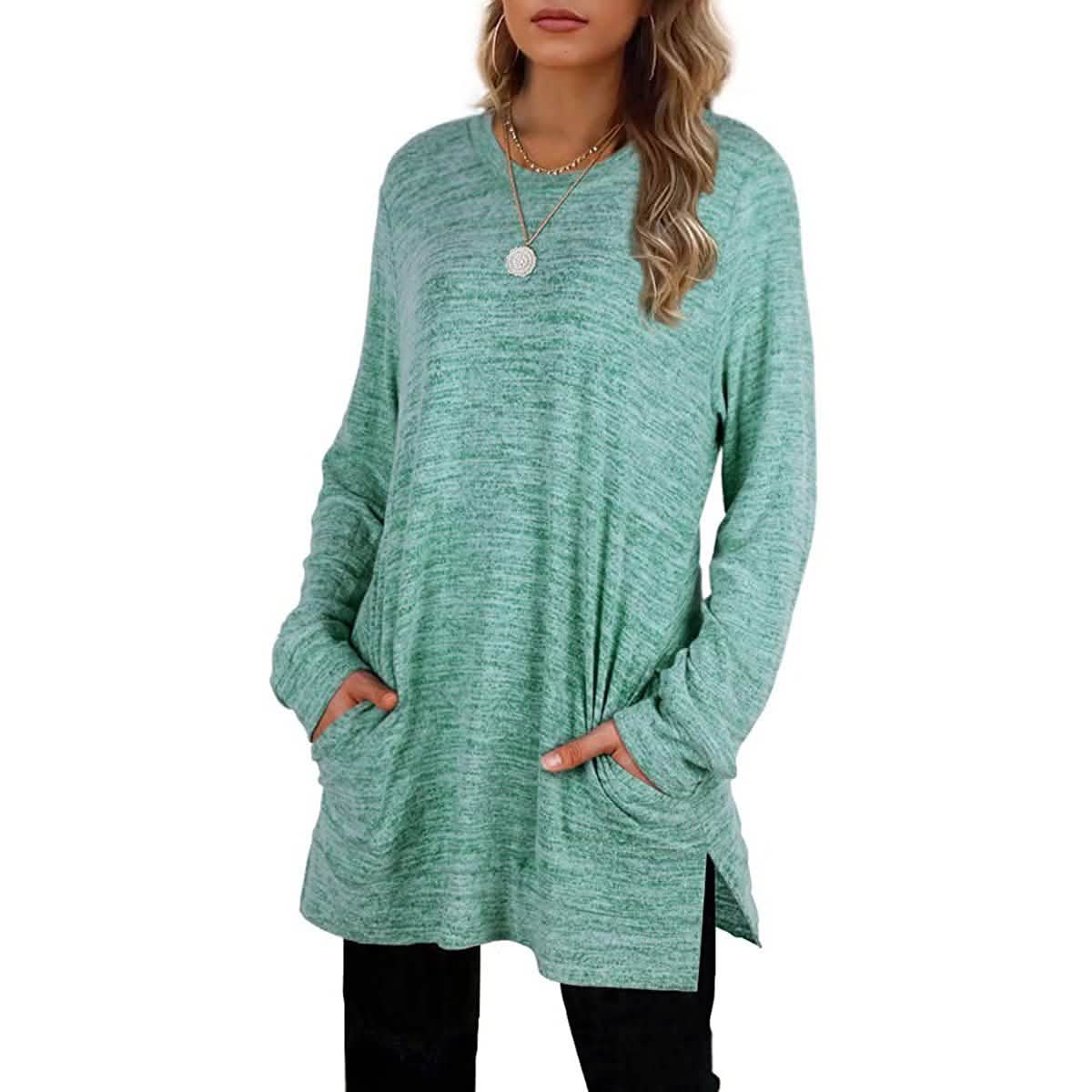 Sweat-shirts décontractés à manches longues et coupe ample pour femme