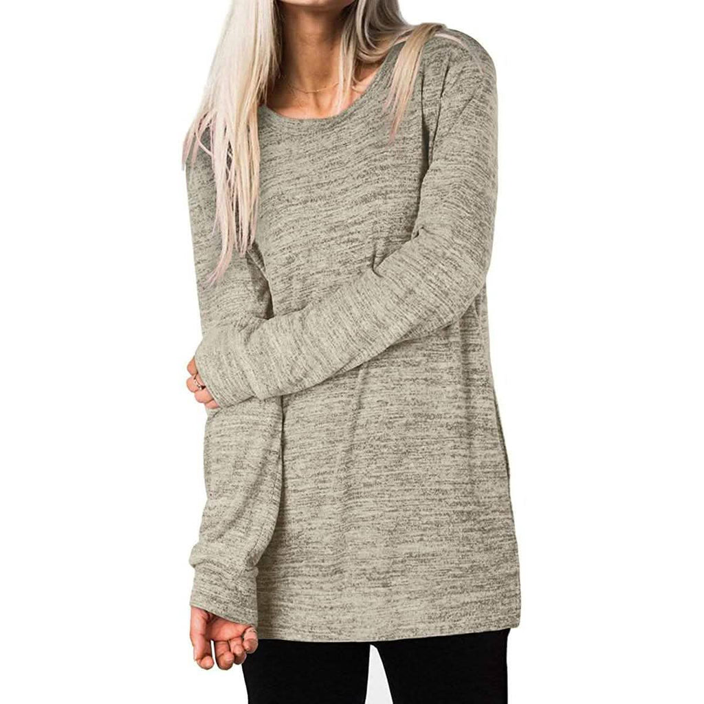 Sweat-shirts décontractés à manches longues et coupe ample pour femme