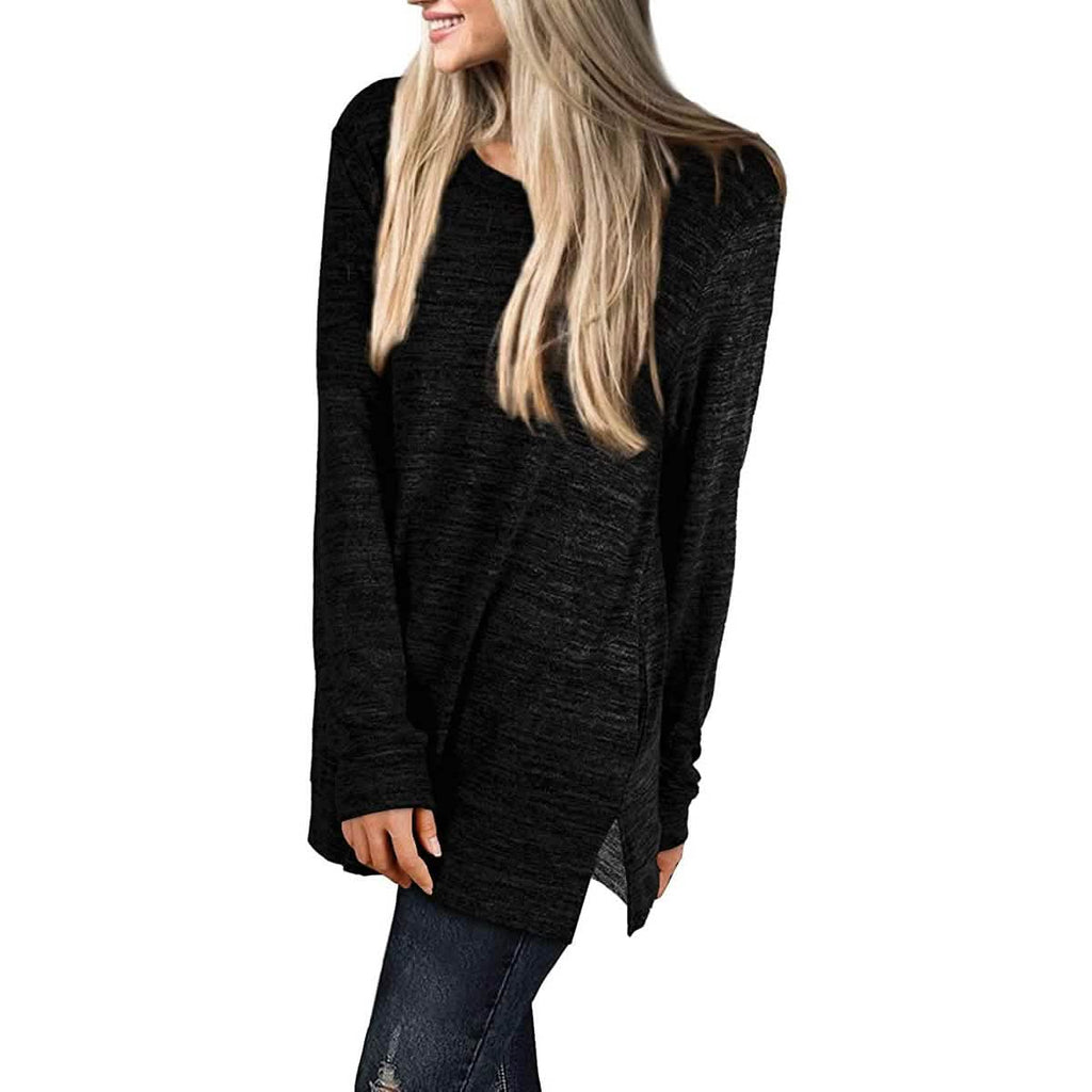 Sweat-shirts décontractés à manches longues et coupe ample pour femme