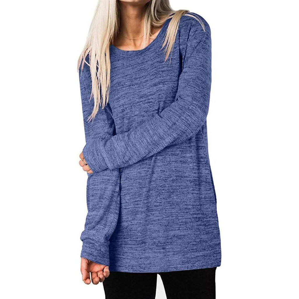 Sweat-shirts décontractés à manches longues et coupe ample pour femme