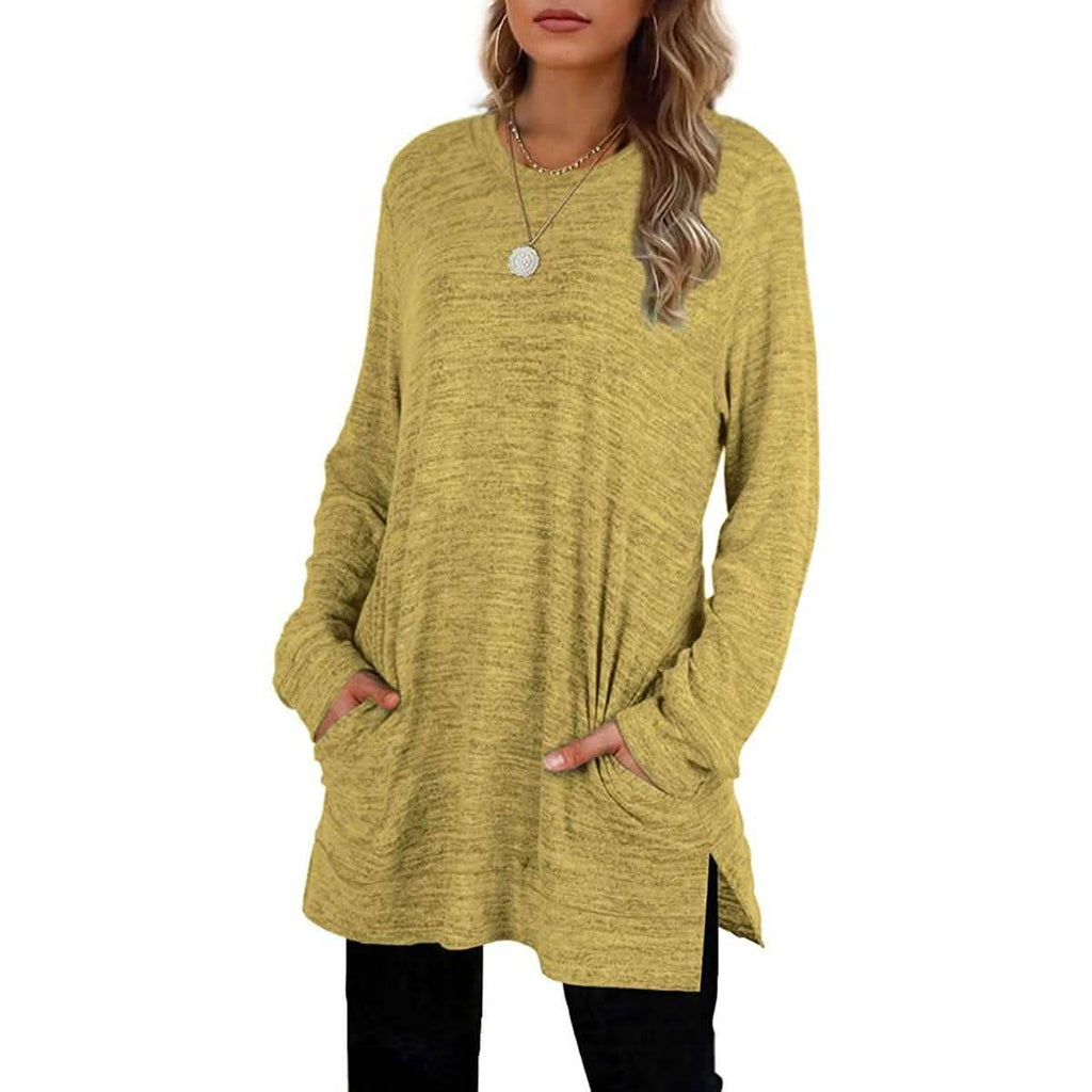 Sweat-shirts décontractés à manches longues et coupe ample pour femme