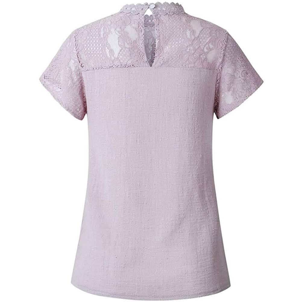 女性用かわいいレースシャツトップTシャツ
