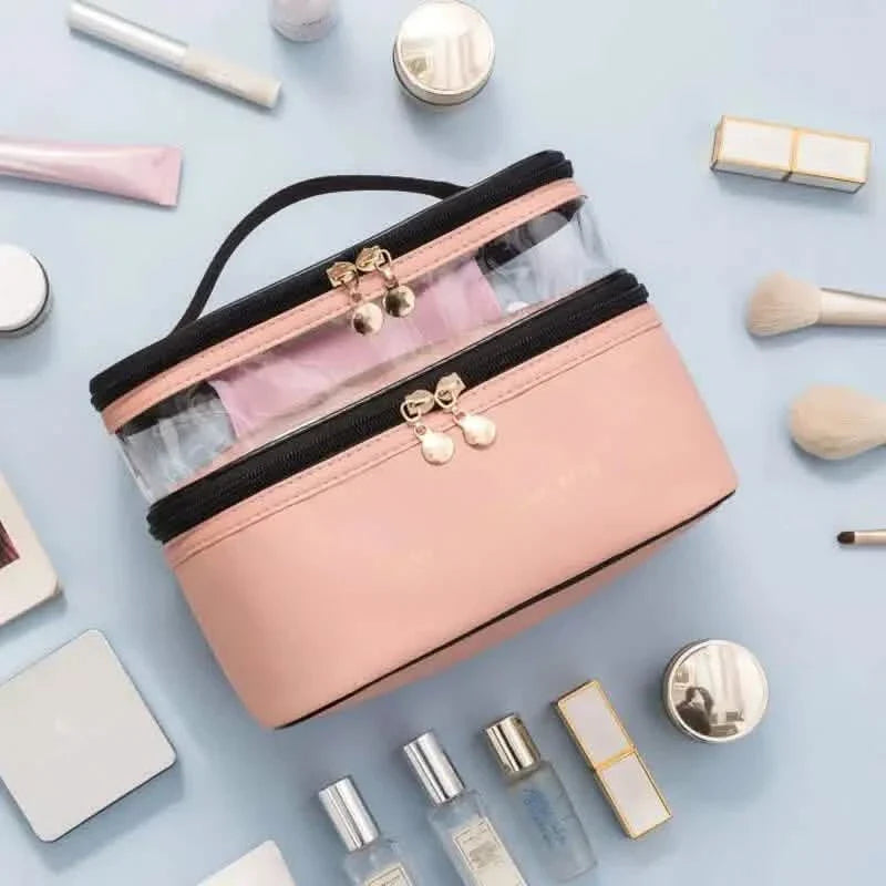 Women's Double Layer Makeup Bag