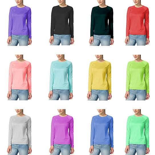 T-shirt respirant à manches longues Dri-Fit évacuant l'humidité pour femme