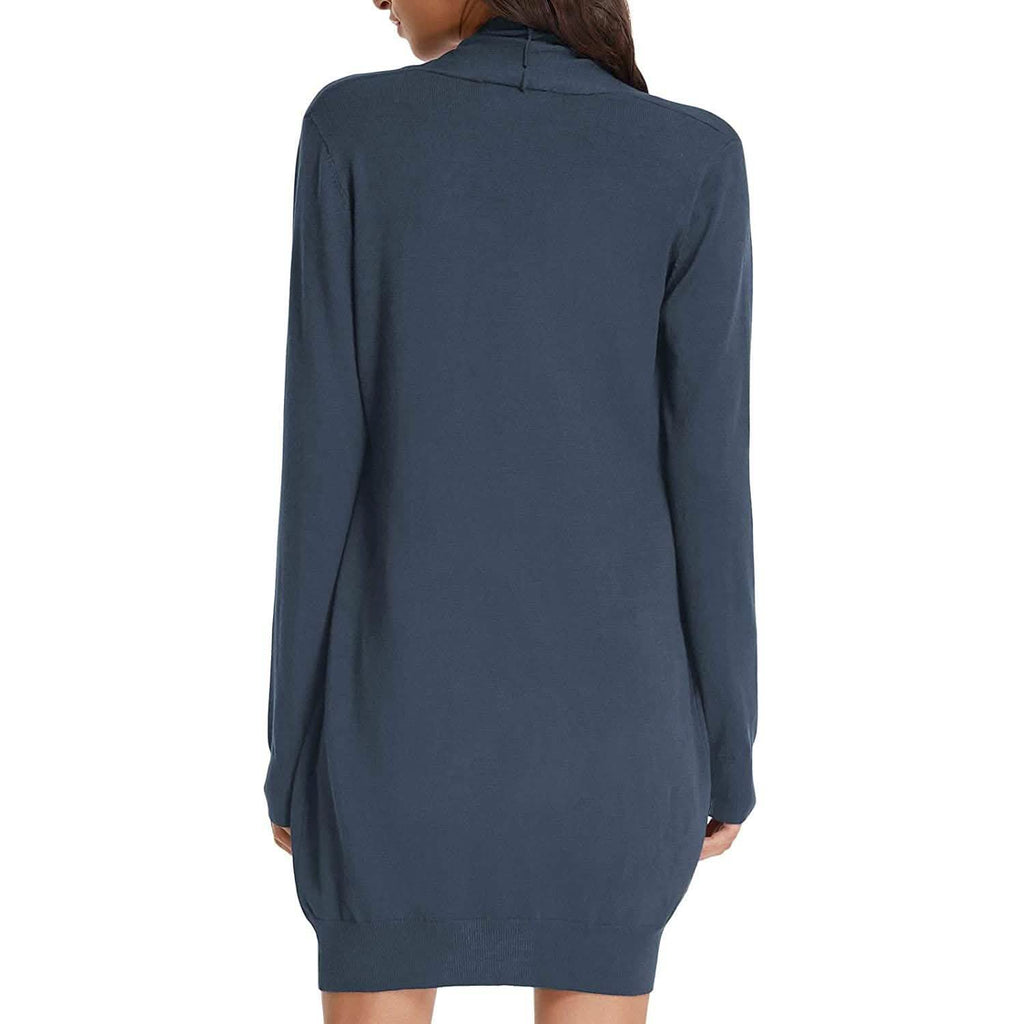Women's Essential Solid Open Front Long Knited Cardigan Sweater