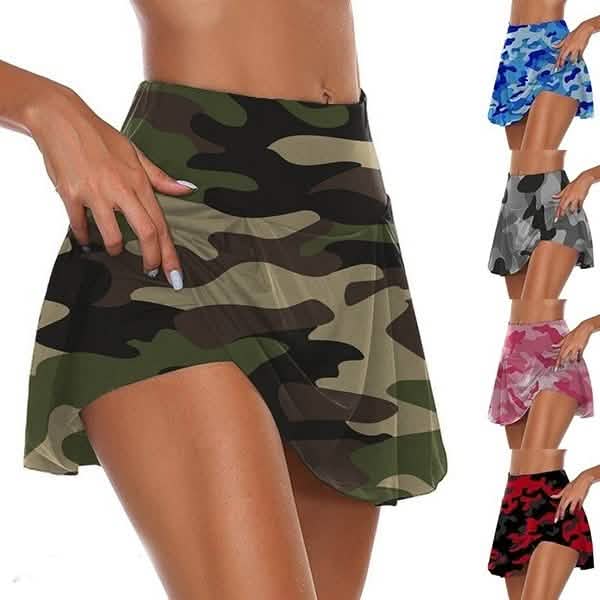 Jupe de sport pour femme à imprimé camouflage