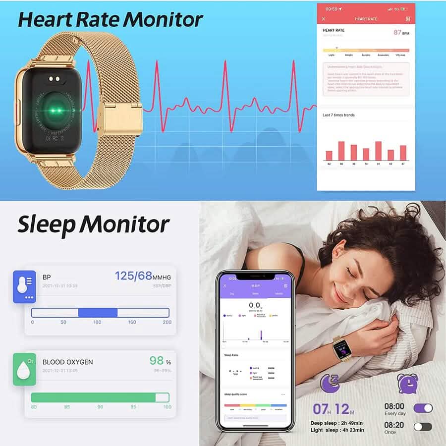 Women's Fitness Tracker with Blood Pressure & Heart Rate Monitor