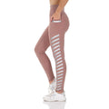 Women's High Waist Active Leggings with Pocket and Foil Detail