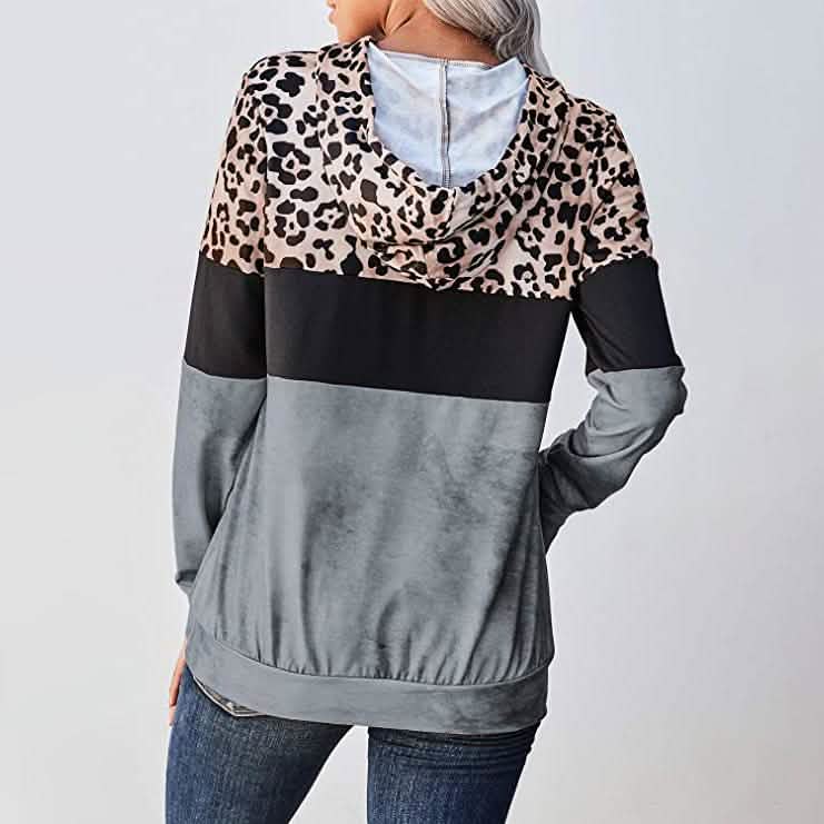 Sweatshirts à Capuche Femme Décontractés à Imprimé Animal