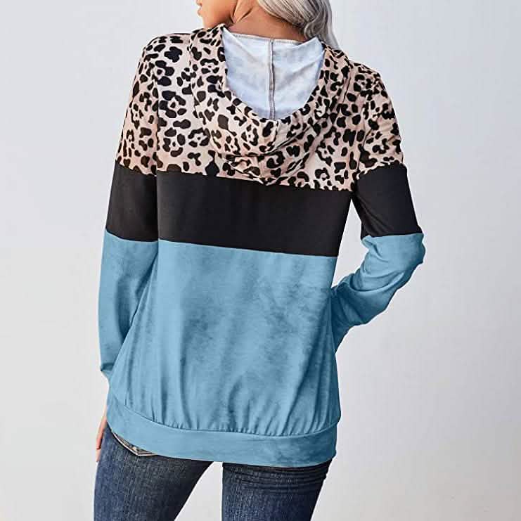 Sweatshirts à Capuche Femme Décontractés à Imprimé Animal