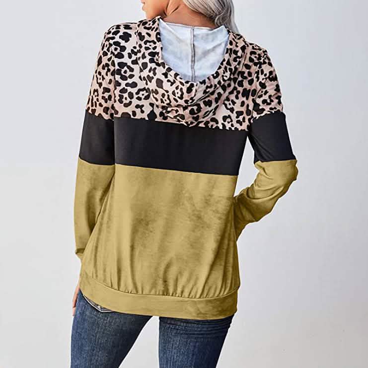 Sweatshirts à Capuche Femme Décontractés à Imprimé Animal