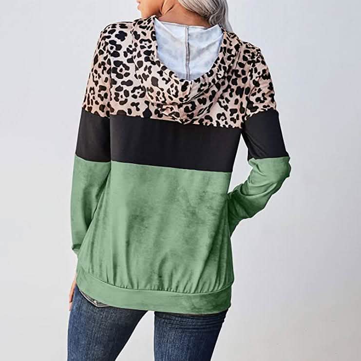 Sweatshirts à Capuche Femme Décontractés à Imprimé Animal