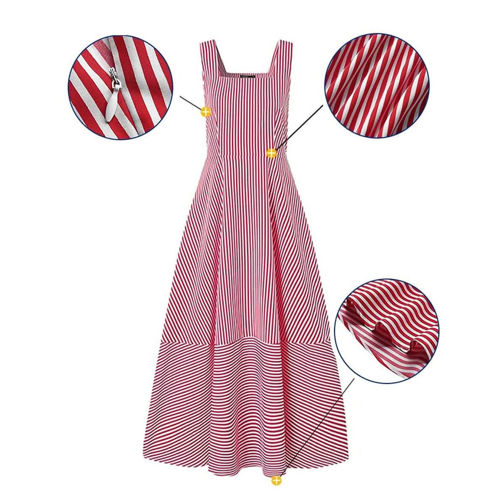 Women's Long A Line Striped Maxi Dress