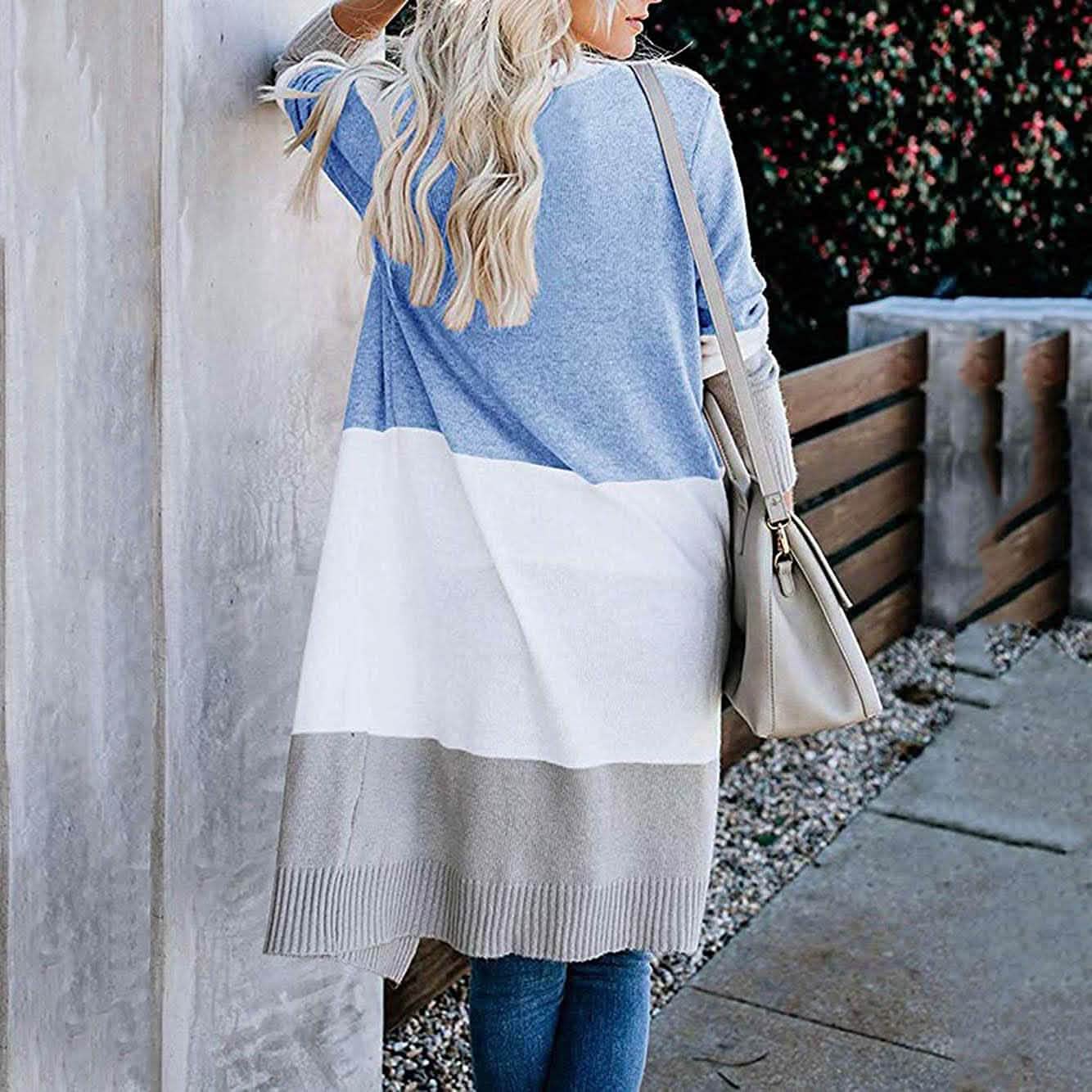 Manteau cardigan long pour femme