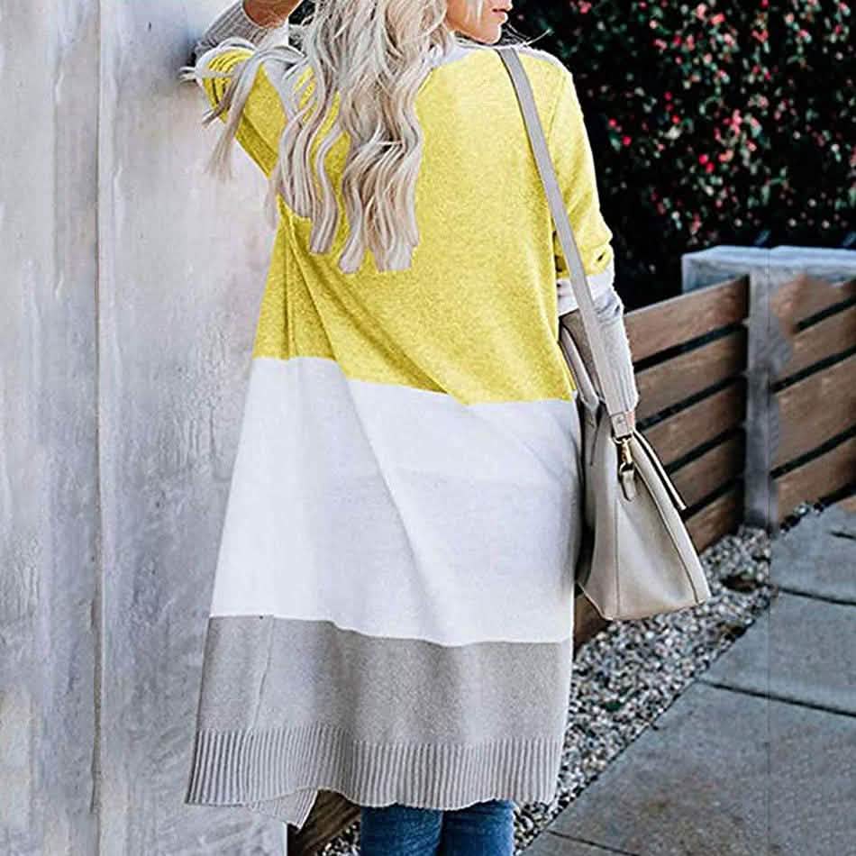 Manteau cardigan long pour femme