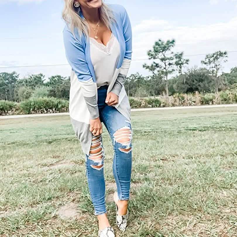 Manteau cardigan long pour femme