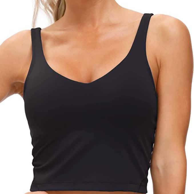 Soutien-gorge de sport long, rembourré et sans armatures pour femme