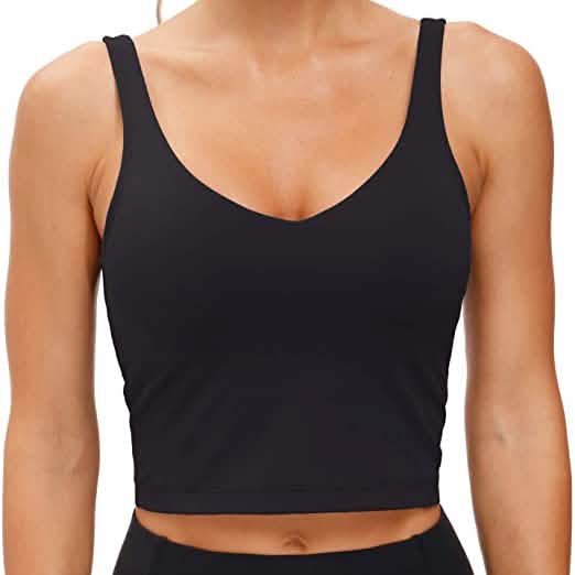 Soutien-gorge de sport long, rembourré et sans armatures pour femme