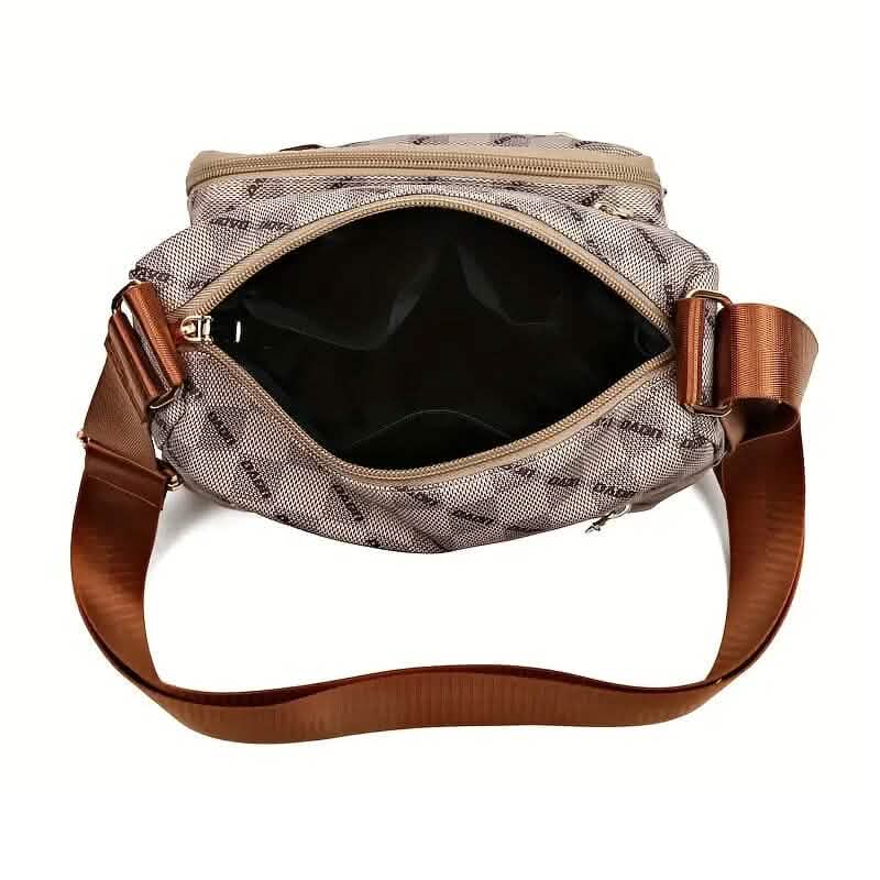 Sac bandoulière à carreaux multi-poches pour femme