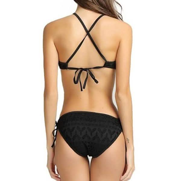 Maillot de bain une pièce en crochet uni pour femme