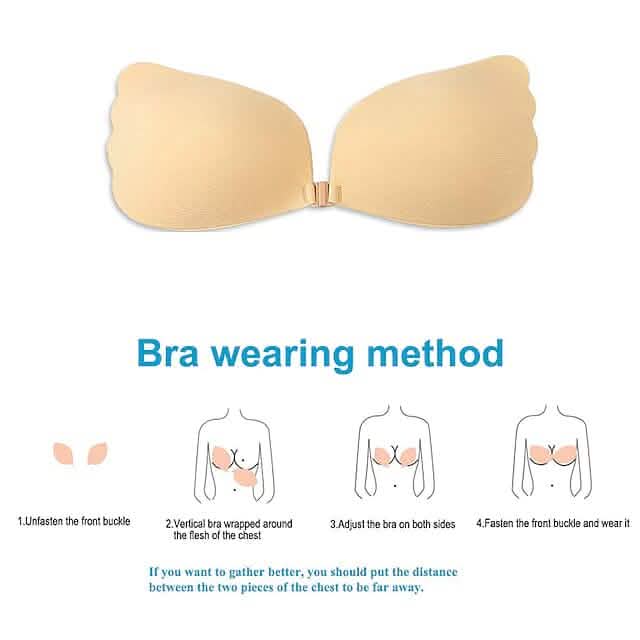 Women's Plus Size Adhesive Bra