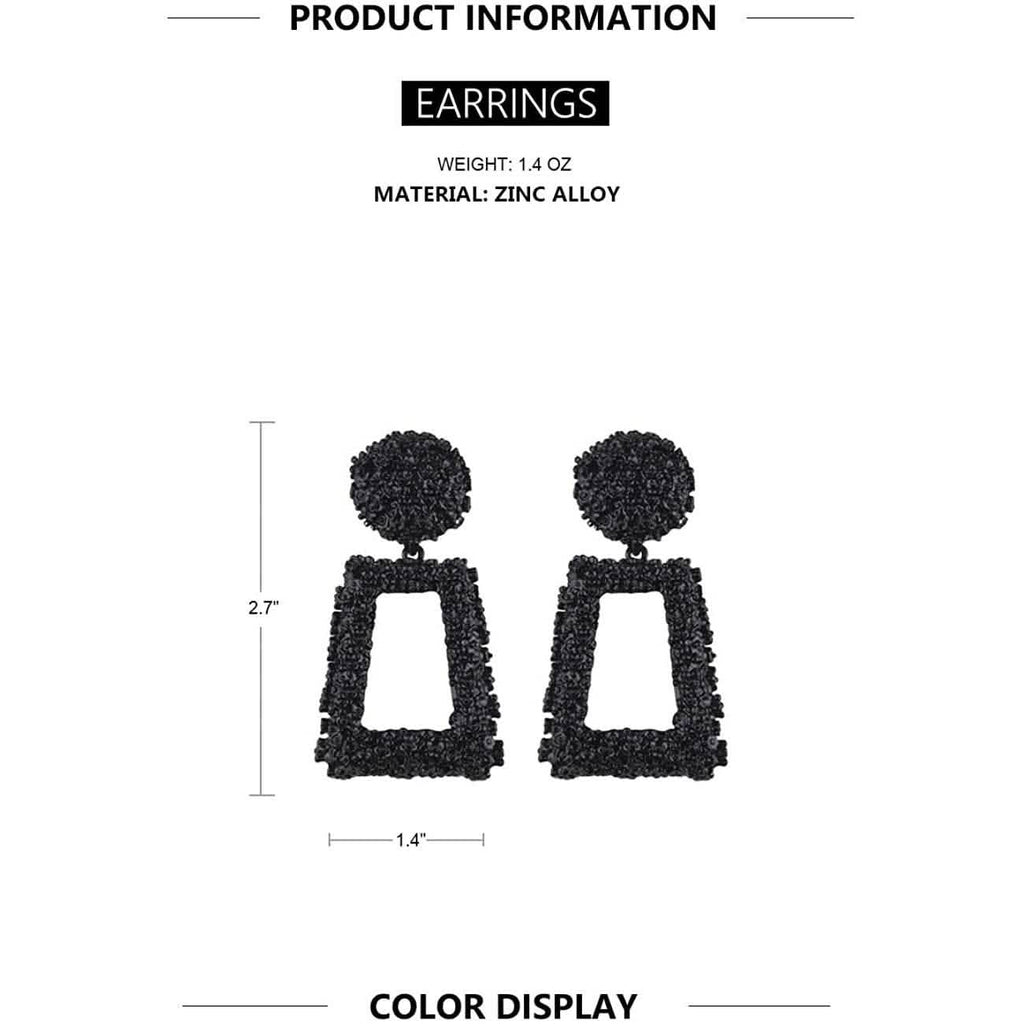 Women's Rectangular Geometric Drop Earrings