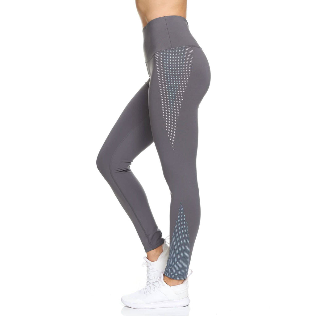 Women's Rubber Dotted High Waist Full Length Legging