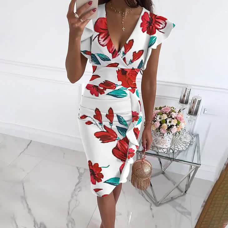 Robe fourreau longueur genou pour femme