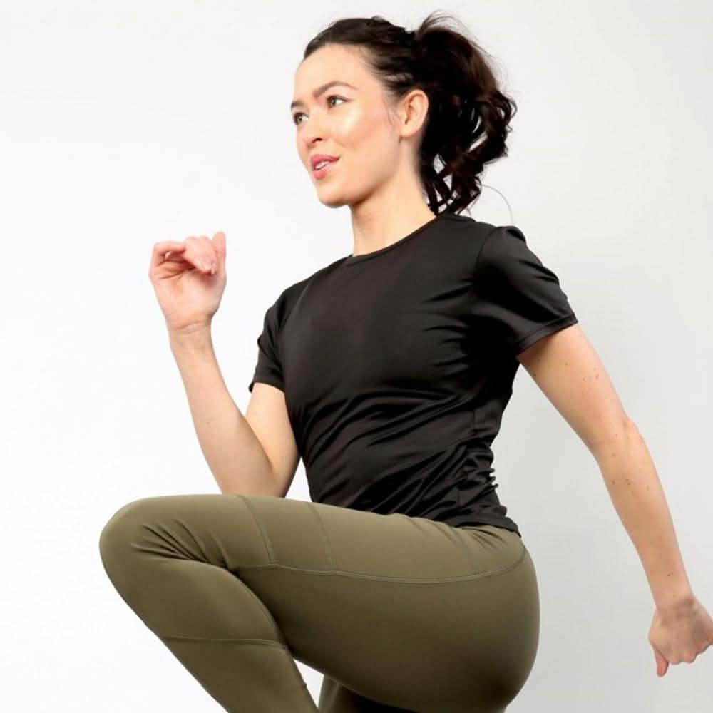 Chemisier Femme à Manches Courtes, Col Croisé dans le Dos, Couleur Unie