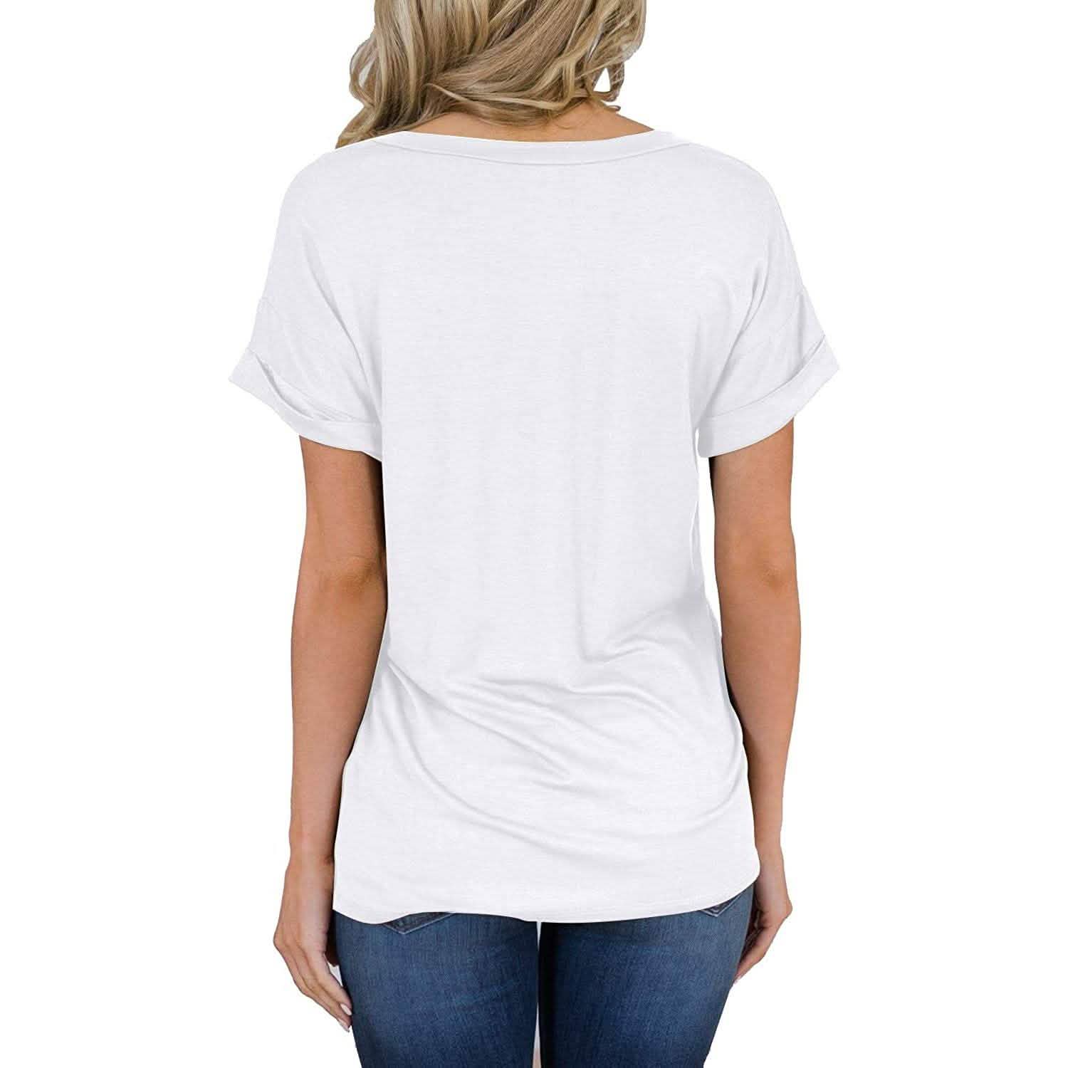 Women's Short Sleeve Shirts Summer Loose Casual T-Shirt Tops