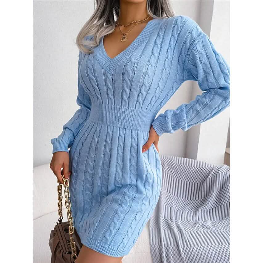 Robe-pull fourreau pour femme