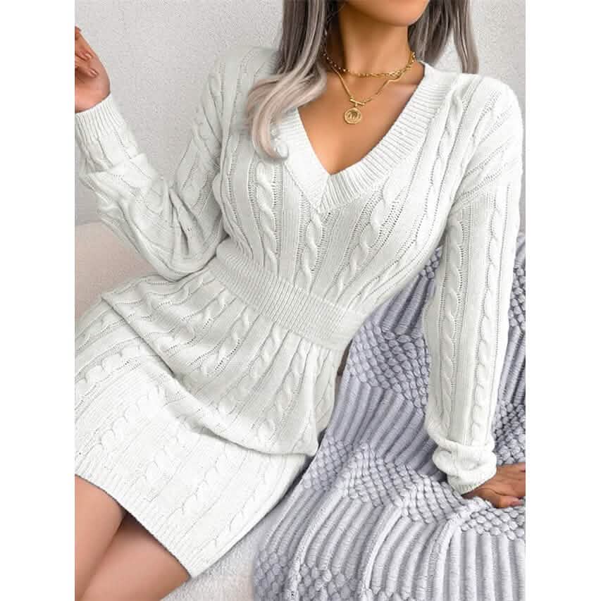 Robe-pull fourreau pour femme