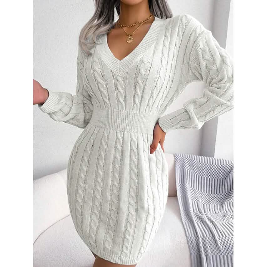 Robe-pull fourreau pour femme