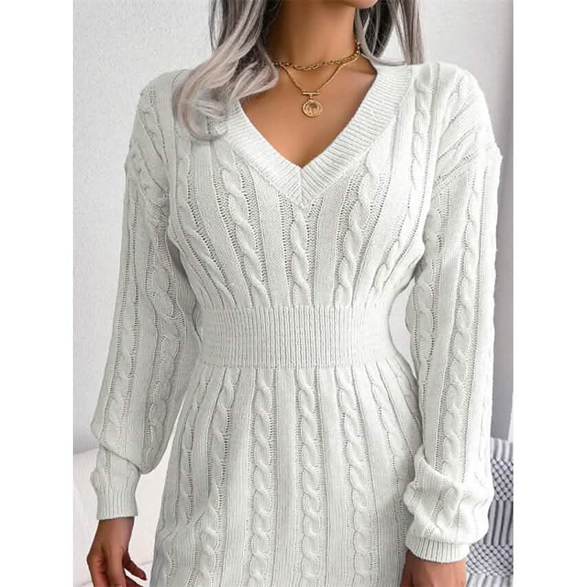 Robe-pull fourreau pour femme