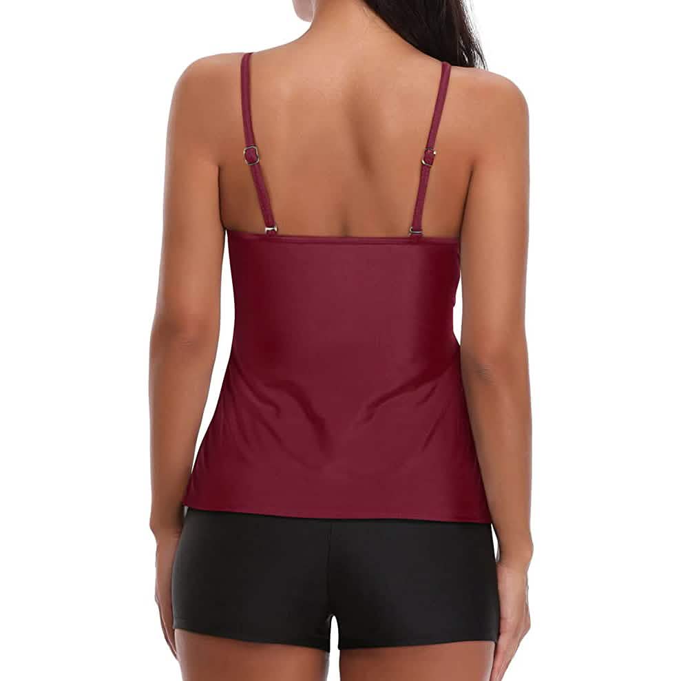 Maillot de bain deux pièces tankini amincissant pour femme
