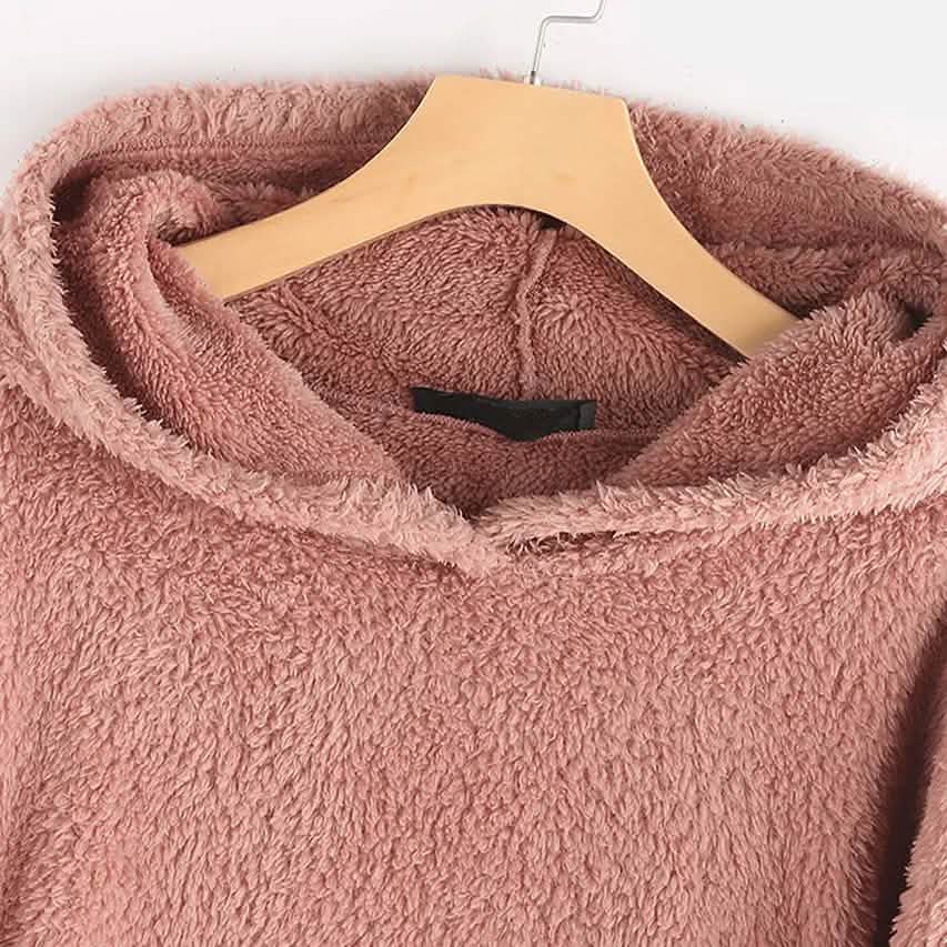 Manteaux d'ours en peluche pour femmes, sweats à capuche avec poches avant et motifs d'animaux