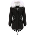 Women's Thick Warm Fleece Lined Winter Coat Jacket Parka with Fluffy Hood