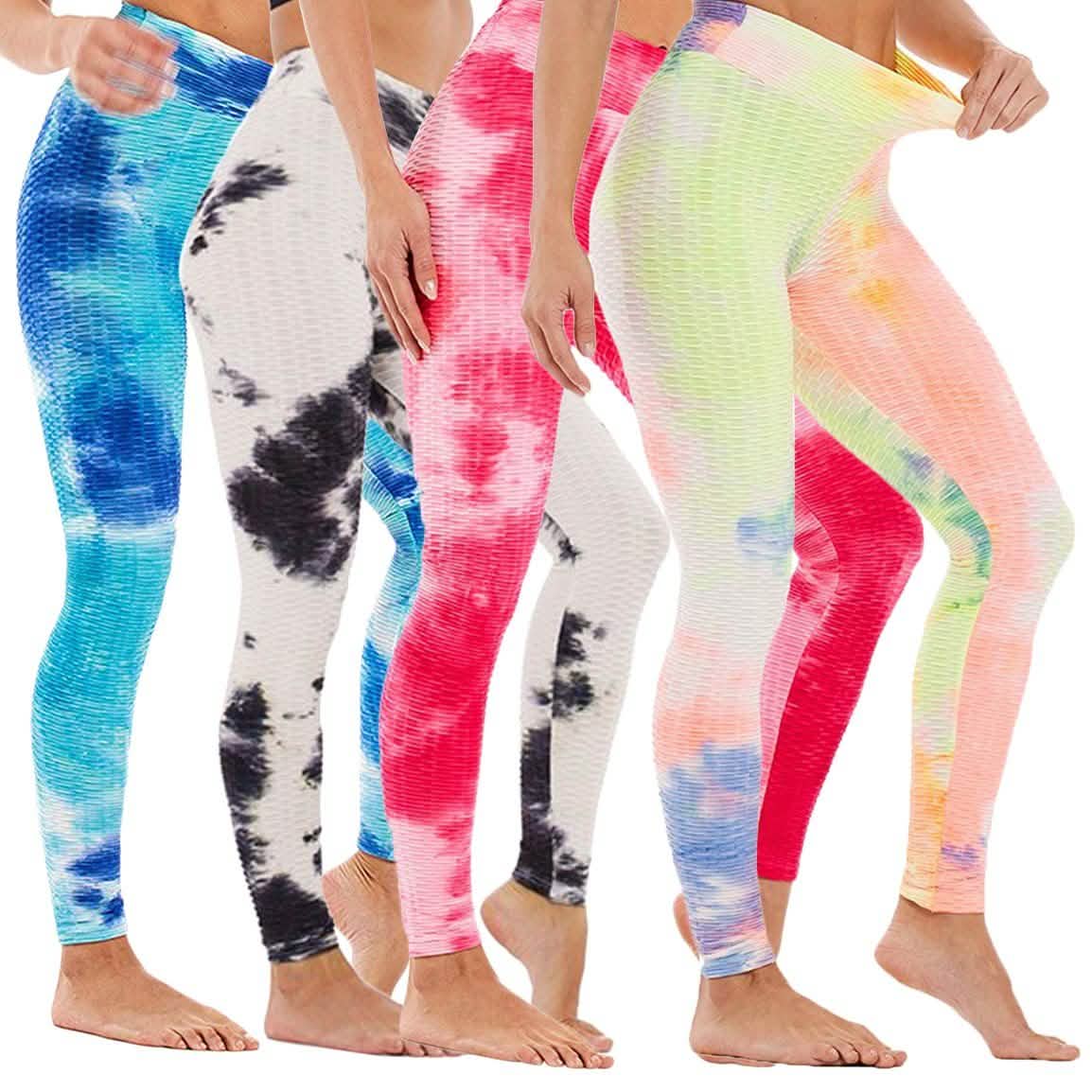 Legging de Yoga Taille Haute Effet Ventre Plat et Push-up Tie-Dye pour Femme