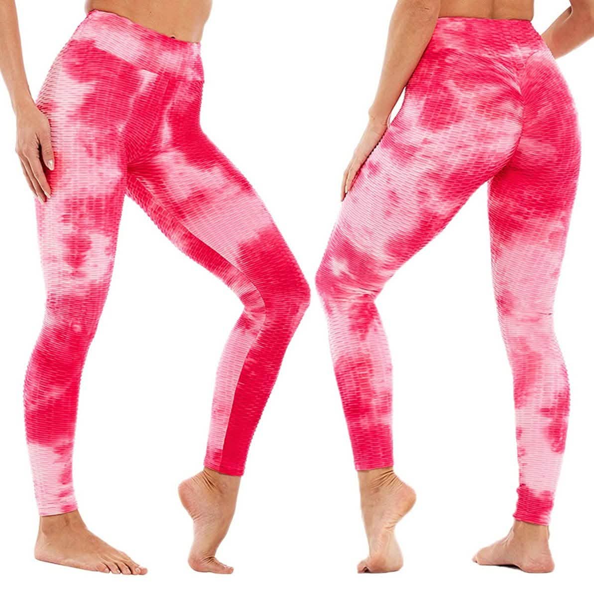 Legging de Yoga Taille Haute Effet Ventre Plat et Push-up Tie-Dye pour Femme
