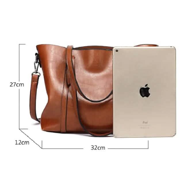 Sac fourre-tout à bandoulière en cuir PU pour femme