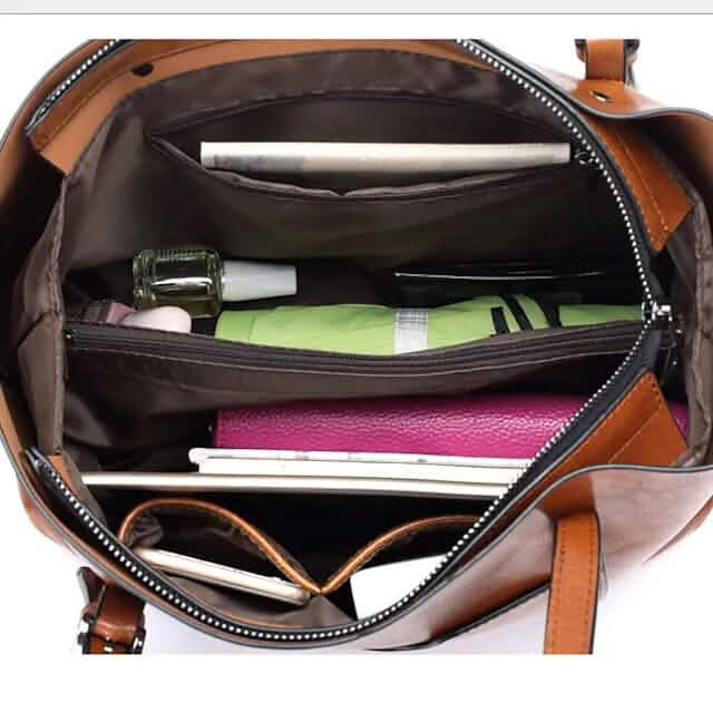 Sac fourre-tout à bandoulière en cuir PU pour femme