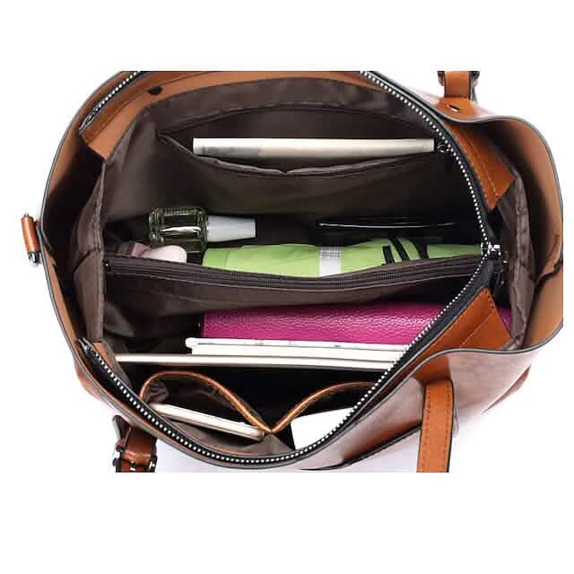 Sac fourre-tout à bandoulière en cuir PU pour femme