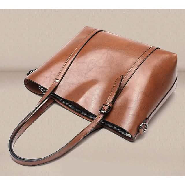 Sac fourre-tout à bandoulière en cuir PU pour femme