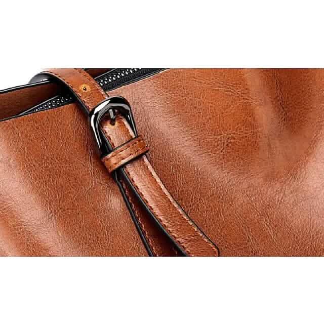 Sac fourre-tout à bandoulière en cuir PU pour femme