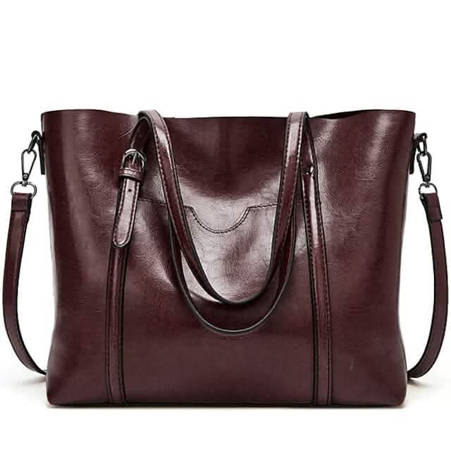 Sac fourre-tout à bandoulière en cuir PU pour femme
