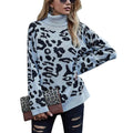 Pull col roulé tricoté à manches longues pour femme