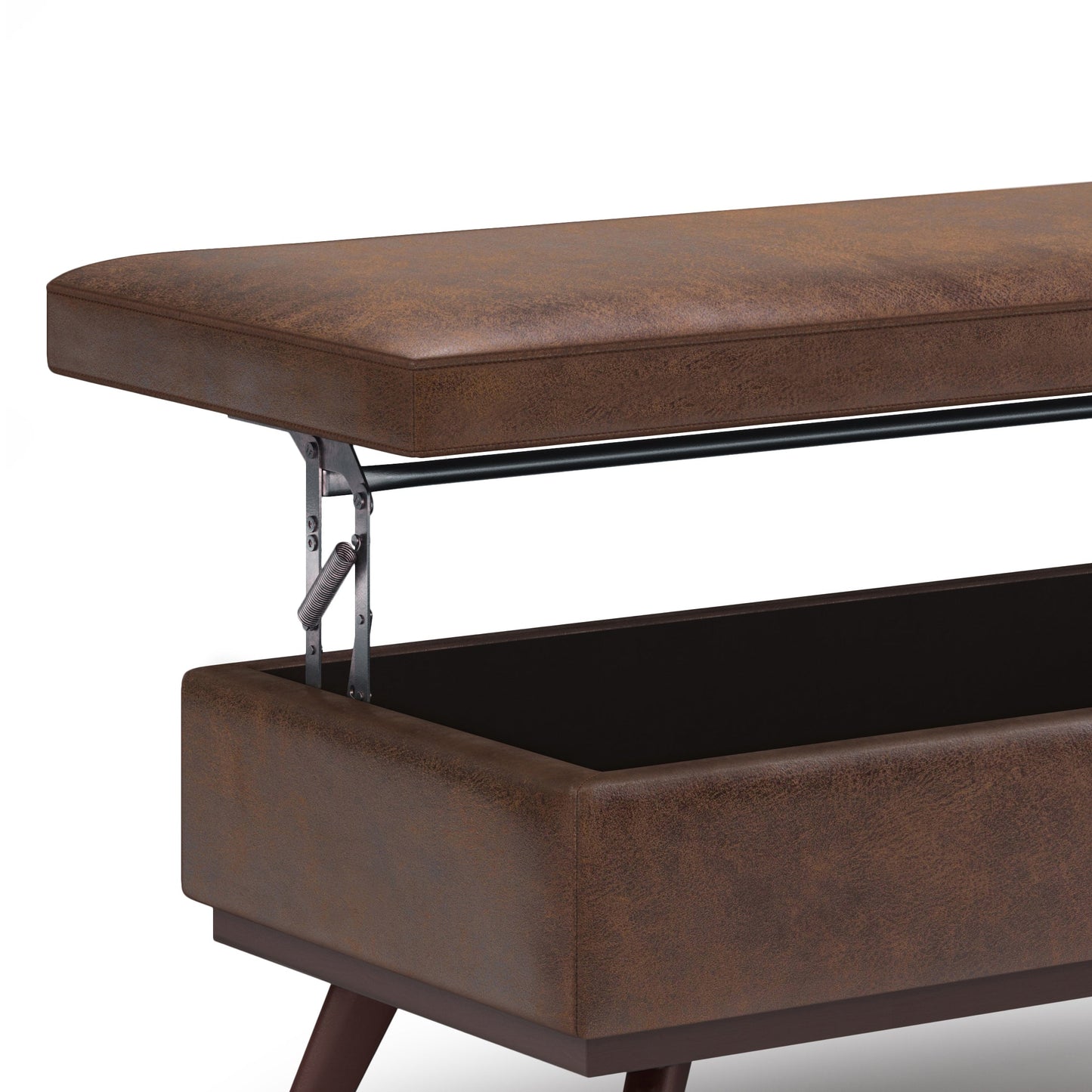 Owen 42 Inch Wide Lift Top Large Coffee Table Storage Ottoman