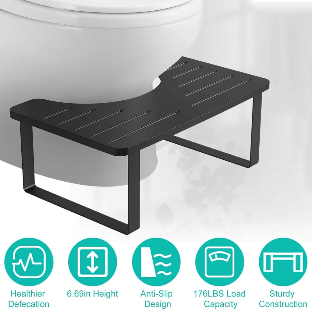 Wooden Metal Stool Height Bathroom Toilet Stool