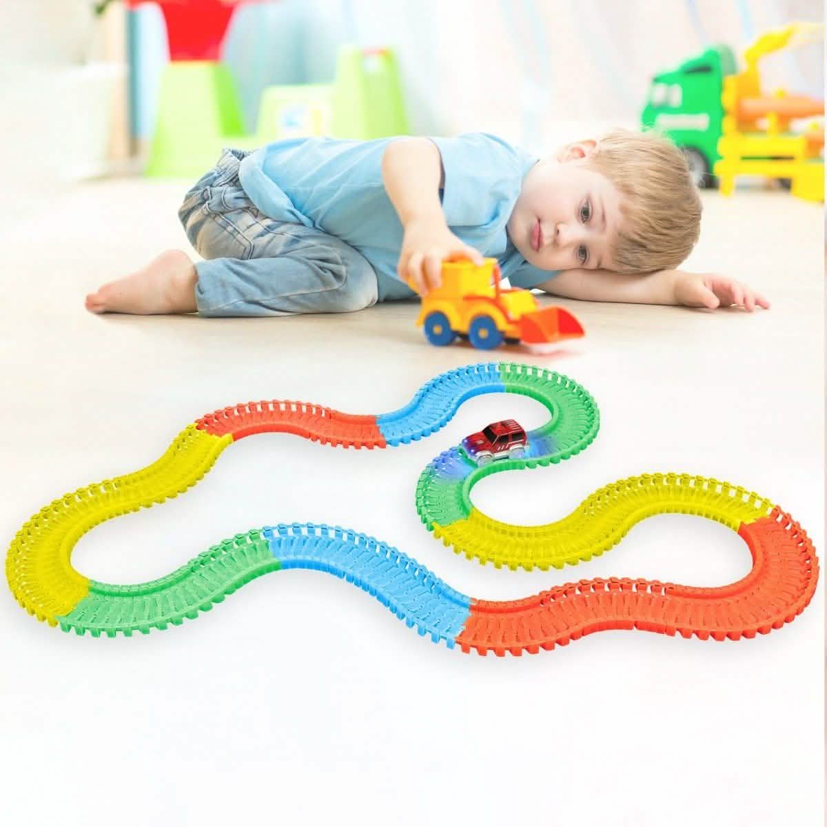 Circuit flexible Galaxy World Tech Toys avec voiture lumineuse